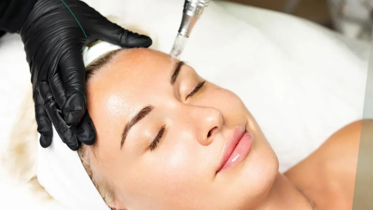 Antes y después de microneedling en Clínica Médico Estética Mayka Navarro